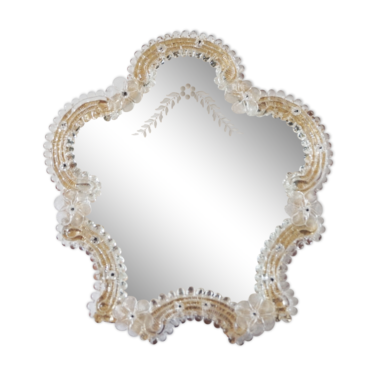 Venetian mirror in Murano glass 1950