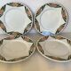 4 old earthenware plates decorated Alsace
