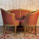 Salon corbeille en bois doré de style Louis XVi