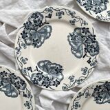 4 flat ironware plates “Les Violettes” Salins