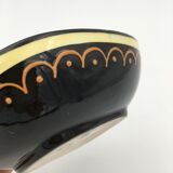 Enamelled earthenware catchall HB Quimper -  beaded, signed and numbered décor - 1960s