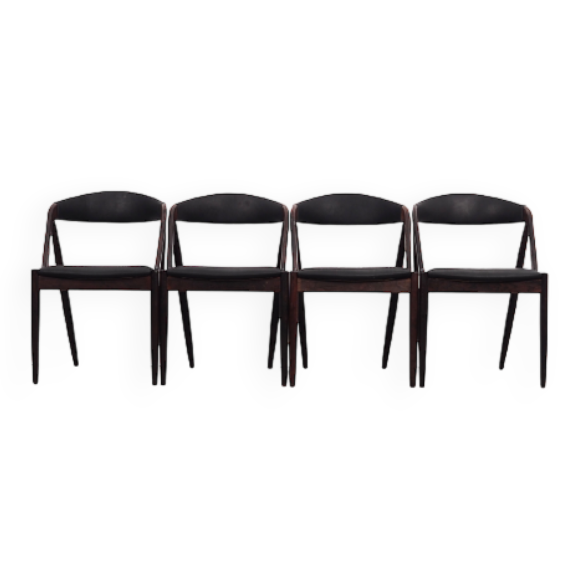 Ensemble de quatre chaises en palissandre, design danois, années 1970, designer: Kai Kristiansen