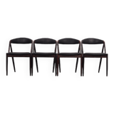 Ensemble de quatre chaises en palissandre, design danois, années 1970, designer: Kai Kristiansen