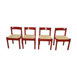 Quatre chaises Carimate par Vico Magistretti édition Cassina