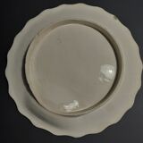 Assiette à artichaut barbotine XIXème marque en creux
