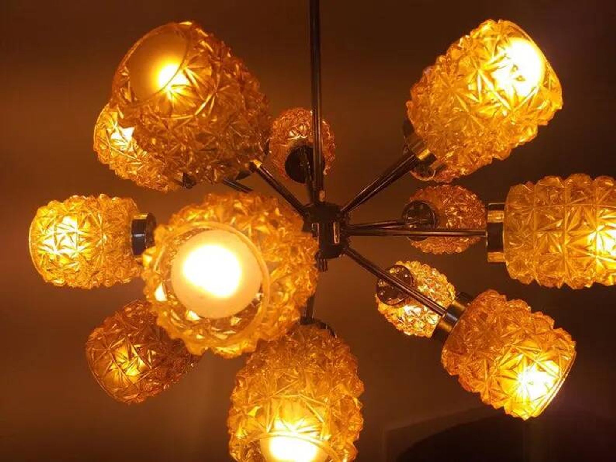 Midcentury Atomic Sputnik Chandelier, Germany, 1970s
