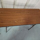 Folding table in formica brown console
