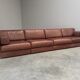 Brown leather modular sofa by De Sede; DS76, 1970s (straight or angle)