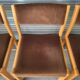 set of 6 Scandinavian style chairs in solid wood and vintage velvet