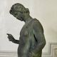 Bronze Narcissus after the antique, excavation patina, 19th century