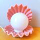 Ceramic and opaline shell lamp