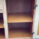 Renovated 3-door sideboard in raw solid wood 147cm