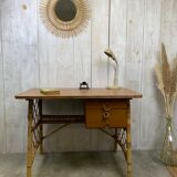 Louis Sognot rattan desk