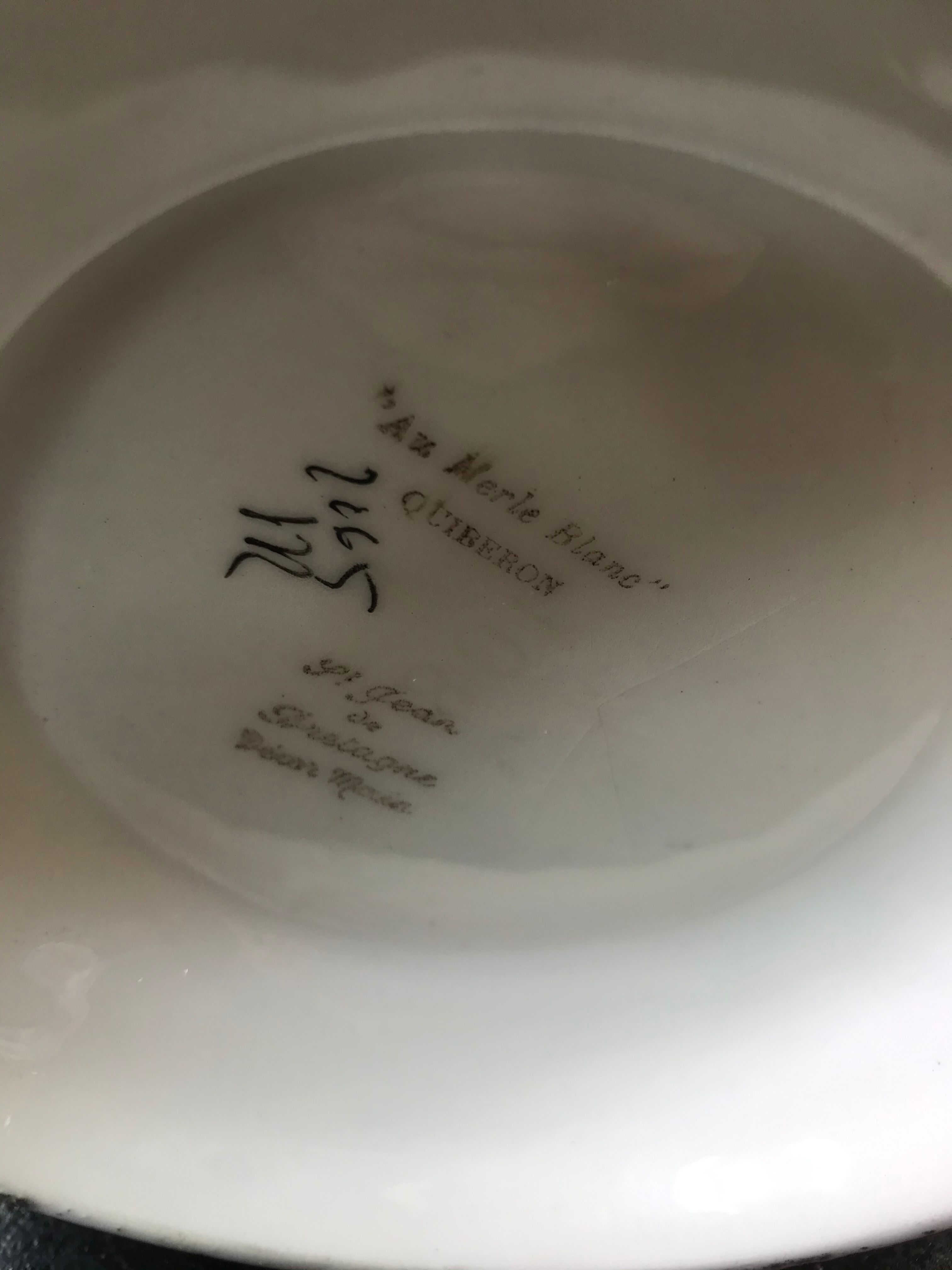 Ancient Vase QUIBERON Ceramics MERLE WHITE Painted Vintage Decor