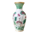 Grand vase en opaline blanche décor asiatique émaillé