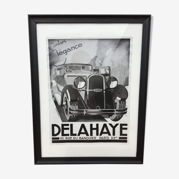 Illustration avec publicité voitures Delahaye