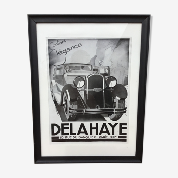 Illustration with delahaye cars advertising