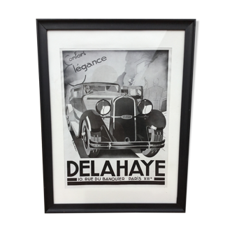 Illustration with delahaye cars advertising