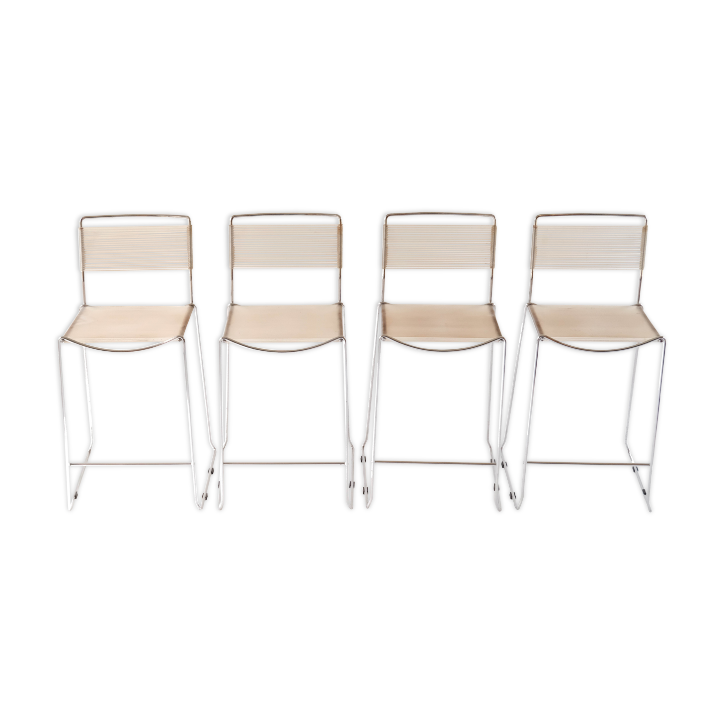 Spaghetti Bar Chairs by Giandomenico Belotti for Alias, Set of 4,  Italy 1980's