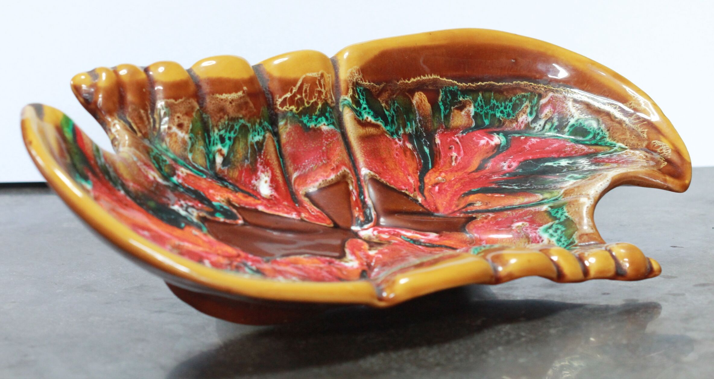 Large ceramic dish shell style Vallauris