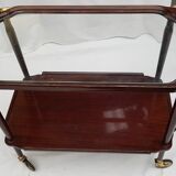 Serving trolley table on wheels vintage 2 trays