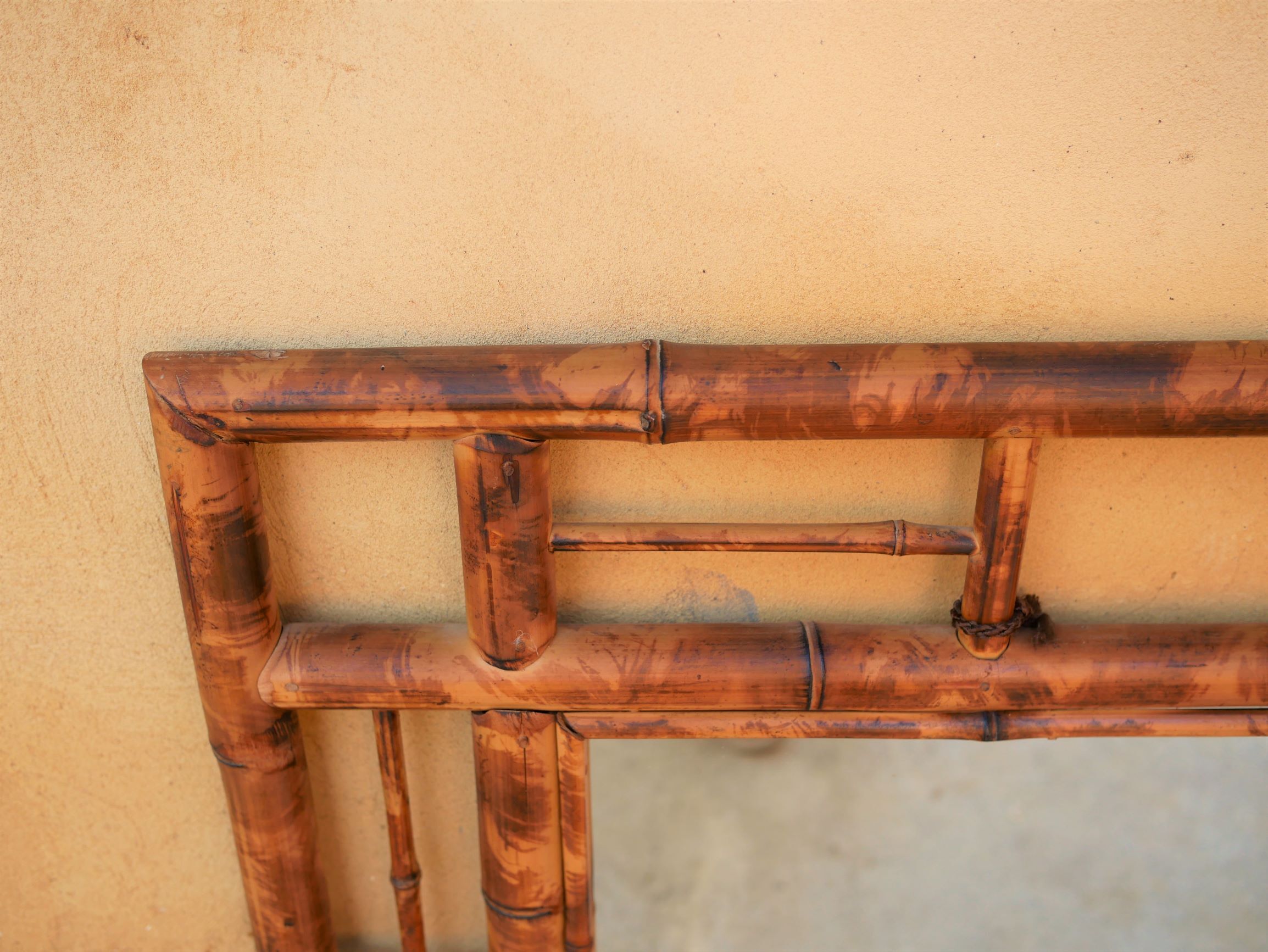 Vintage bamboo mirror