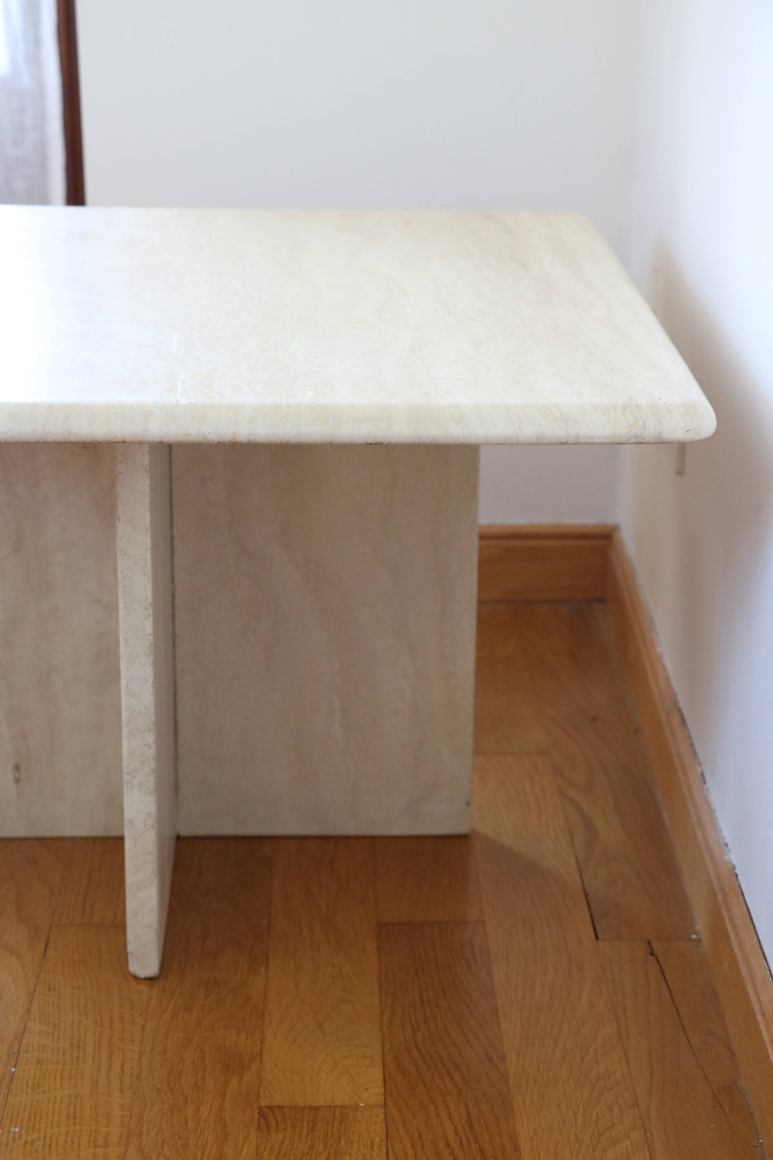 Italian travertine coffee table, 1970