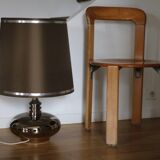 Silver ceramic lamp with shade 690mm
