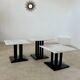 Italian design nesting marble coffee table set from the 70s vintage