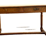 Louis XVI style flat desk in solid oak 19th century