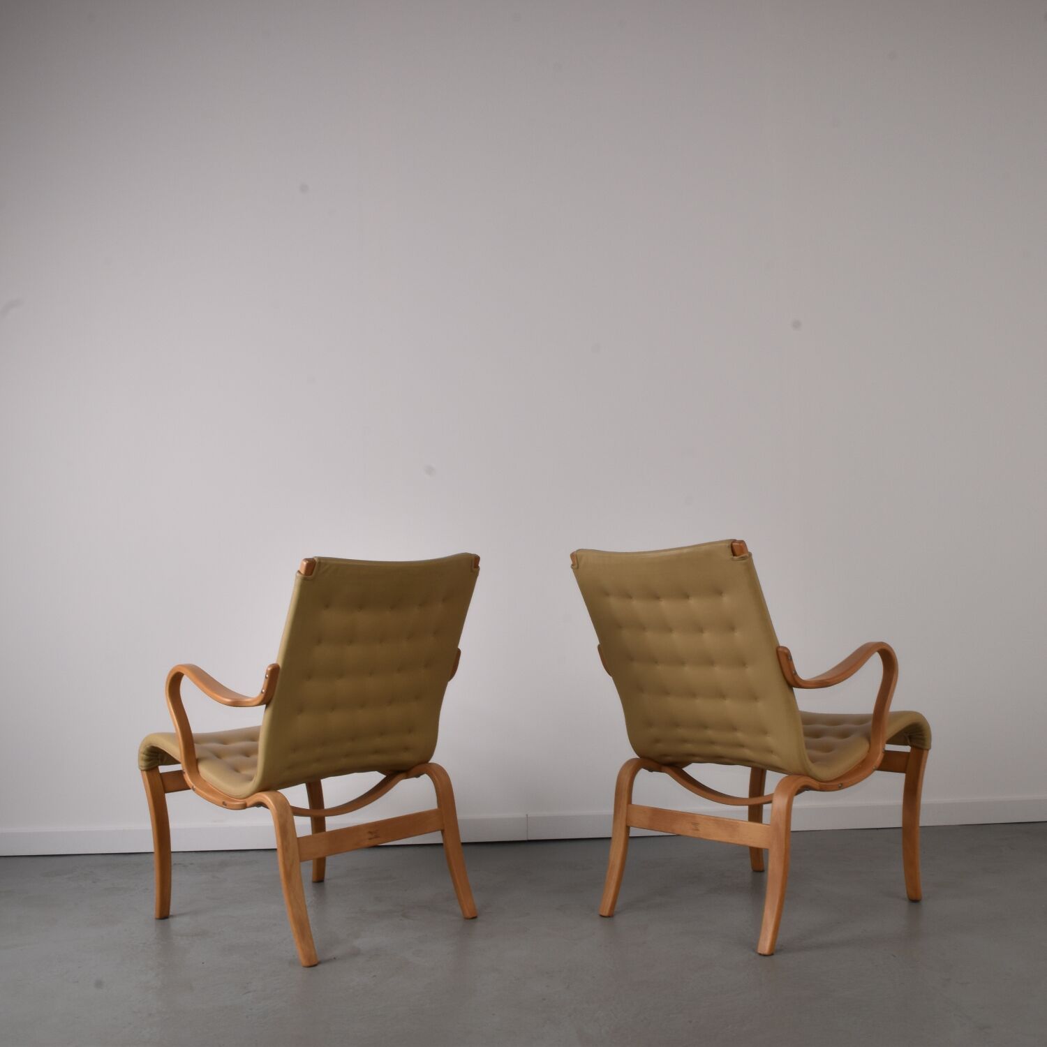 Mina lounge Chairs by Bruno Mathsson for Mathsson international