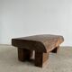 Asian solid wood quadripod brutalist coffee table H30 L81 l42