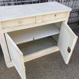 2-door furniture, 2 white patina drawers