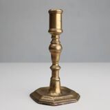 Antique French early 17th century haute epoque copper candlestick