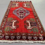 Small Vintage Turkish Rug 101x52 cm, Short Runner, Tribal, Shabby Chic