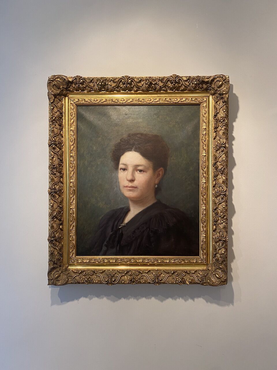 Portrait of a young woman, signed H Mouthier (1880-1975) and dated 1907
