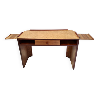 Art Deco Walnut, Birch and Beech Writing Desk, Brianza, Italy