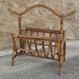 Rattan magazine holder