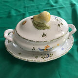 Moustiers tureen signed