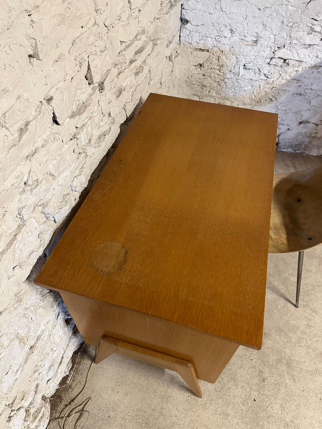 Child's desk 1950, vintage compass legs