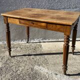 19th century desk in light walnut with 1 drawer