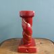 Longchamp twisted burgundy and gold candlestick holder model 1758