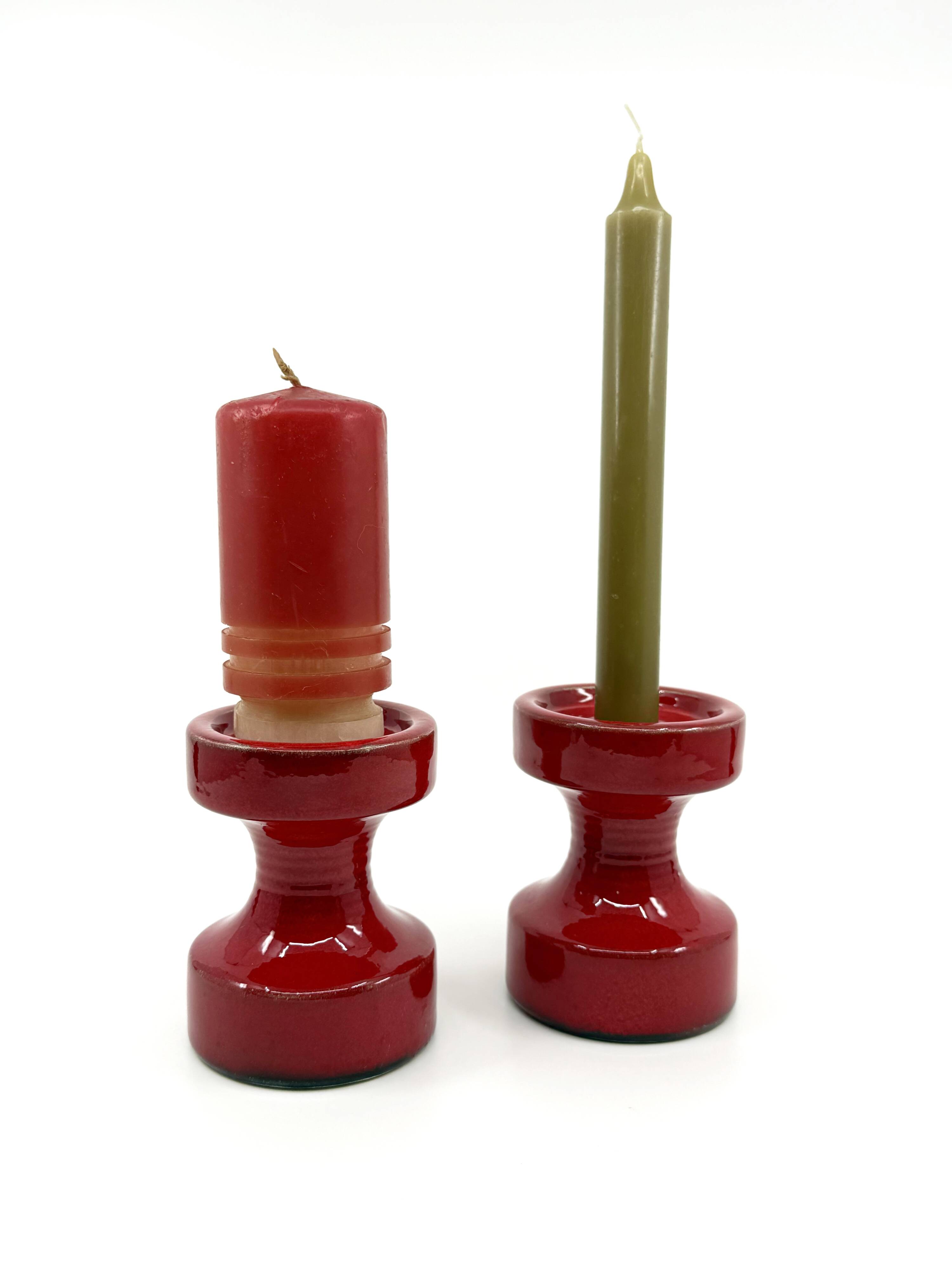 2 Steuler ceramic candle holders • Design Cari Zalloni • Circa 60-70