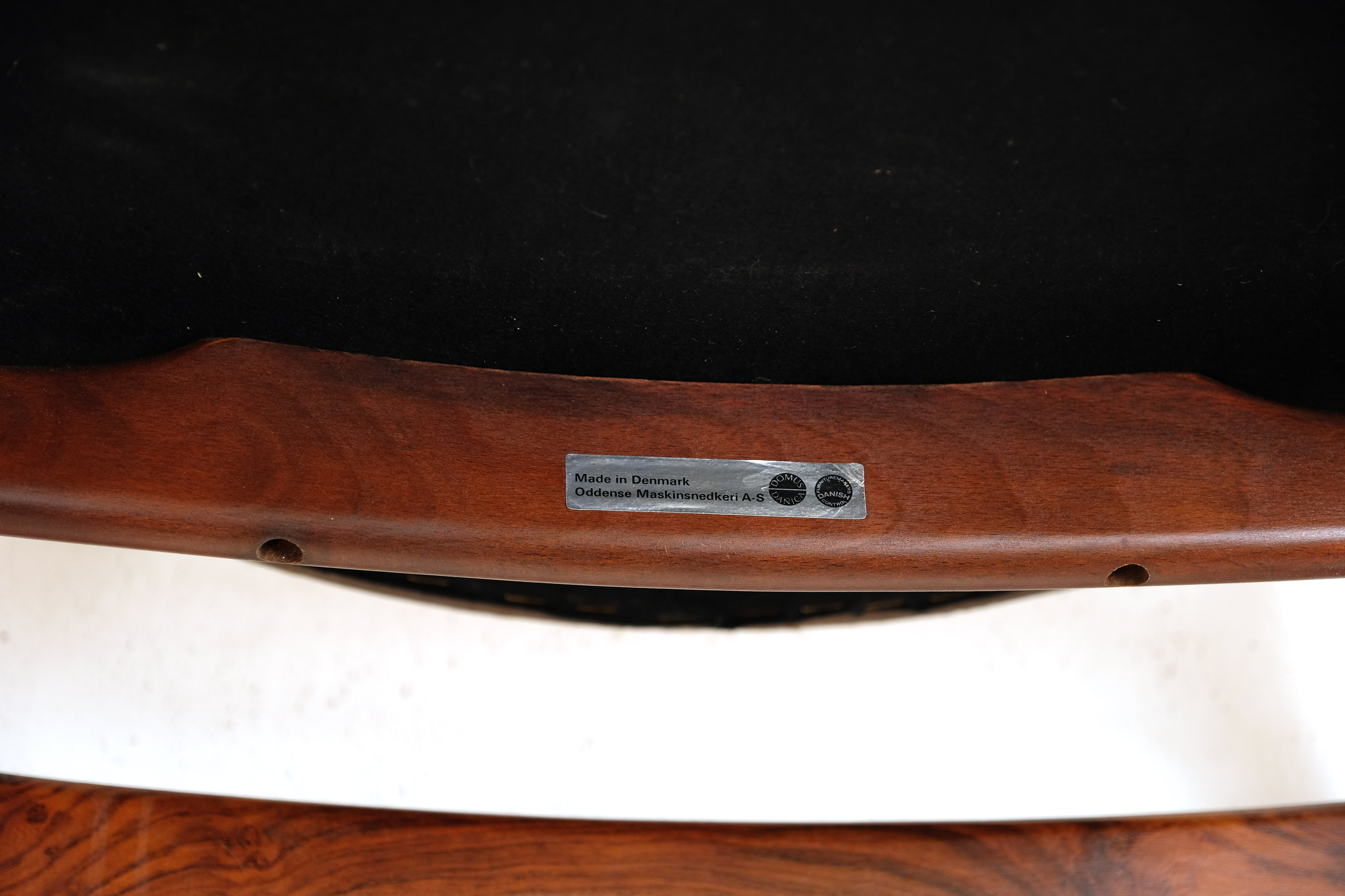 Rosewood and leather chair by Erik Buch for Oddense Maskinsnedkeri 1960