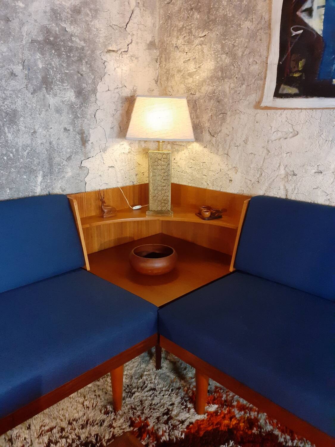 Teak corner table for Norwegian Svane Combina set, 1960s