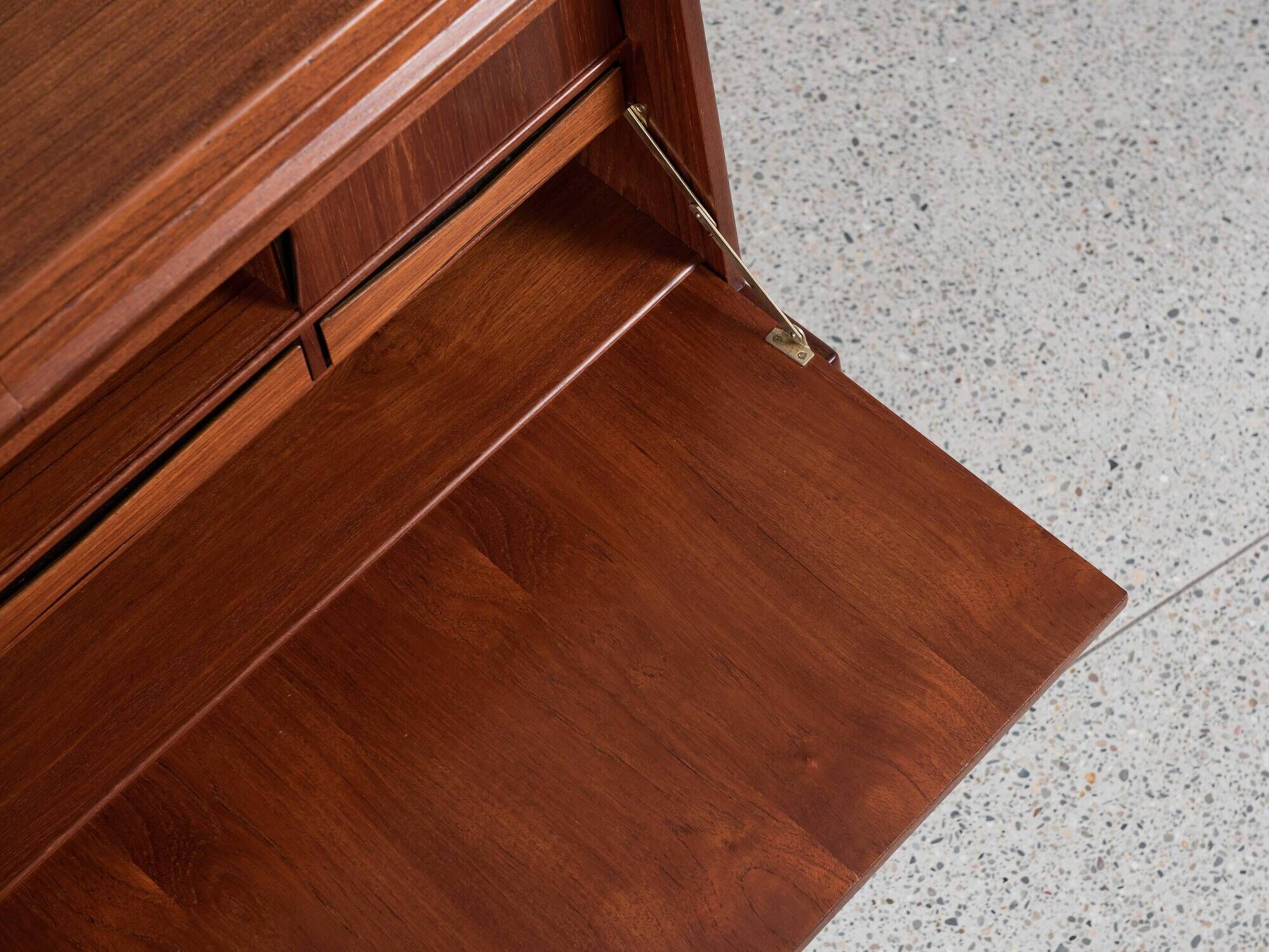 Danish Midcentury secretaire in teak by Erling Torvits for Klim Møbelfabrik
