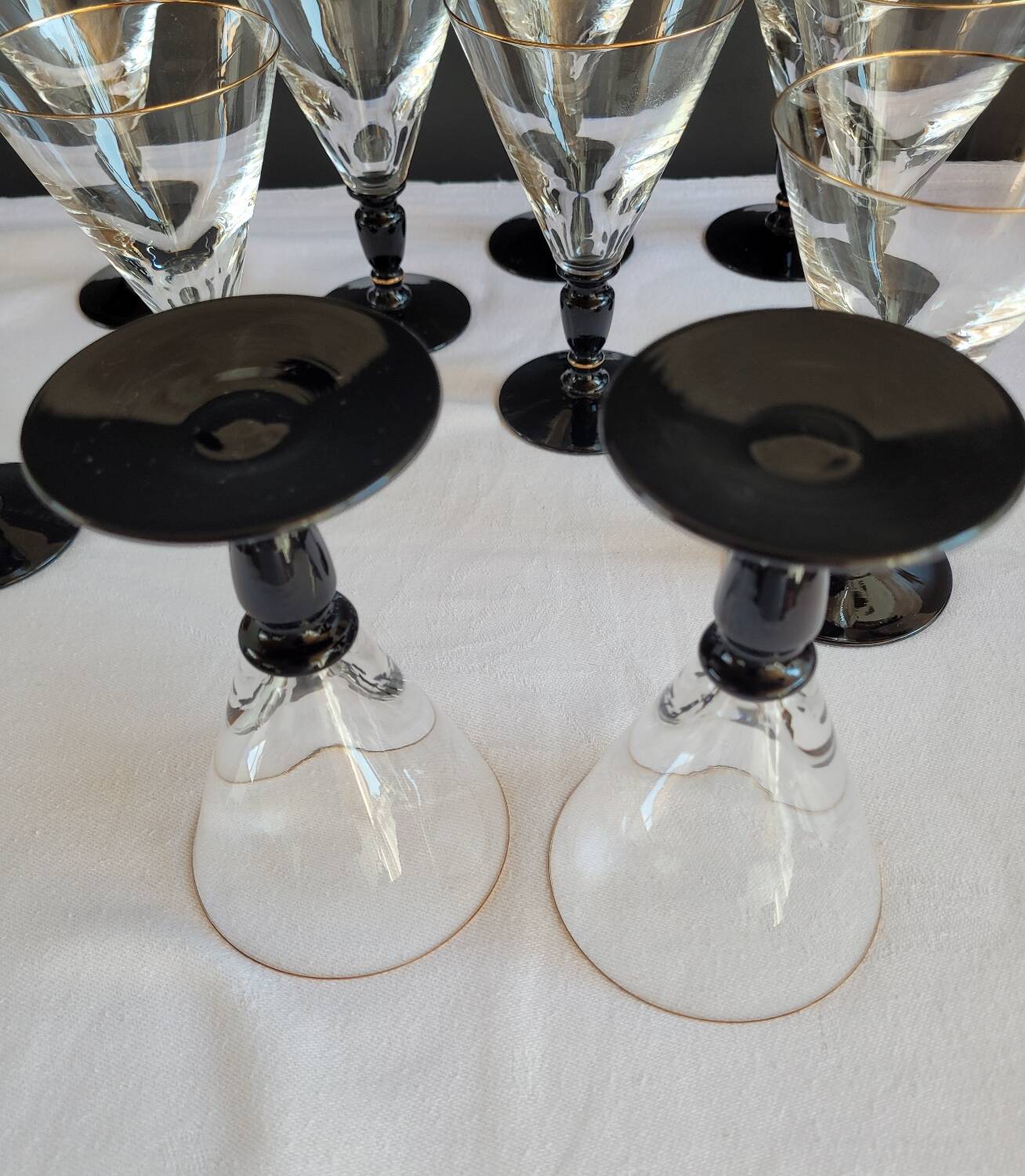 Verres à vin en cristal