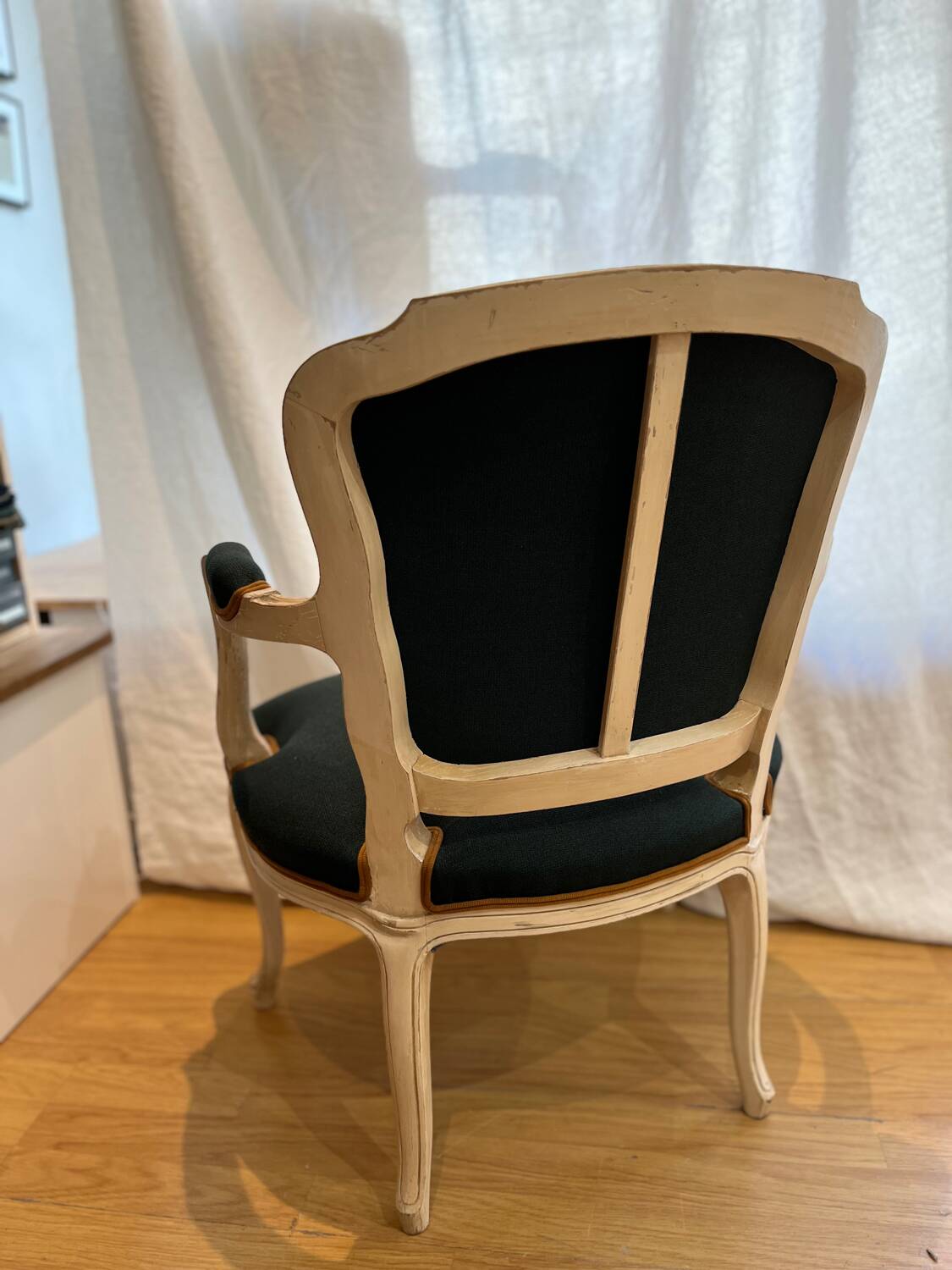 Pair of cabriolet armchairs