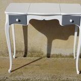 Small white and grey wooden dressing table
