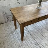 Farmhouse table pine multi-drawers